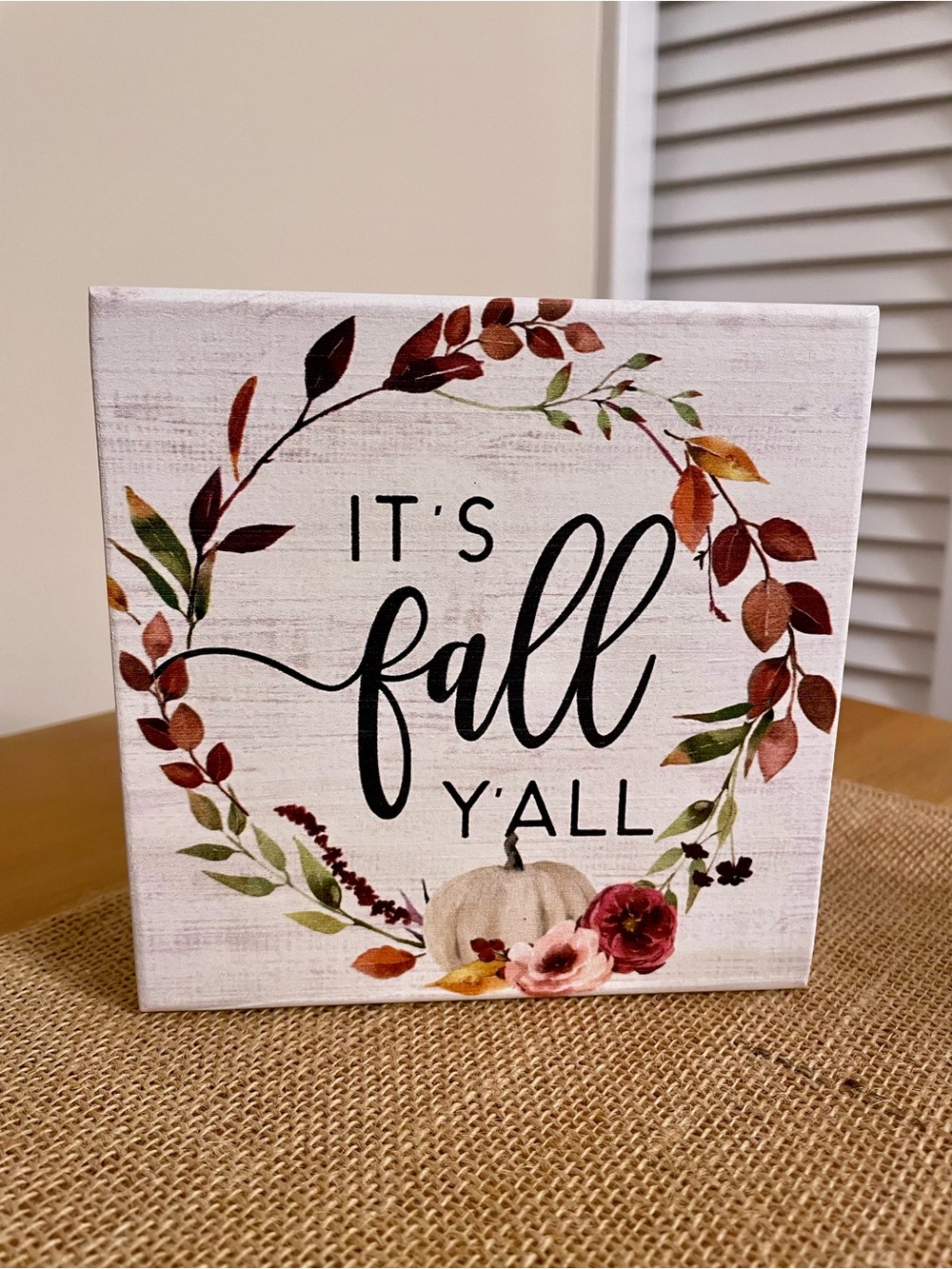 Fall decoration / small shelf sitter / tray sign